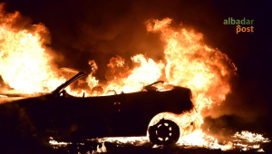 mobil terbakar Bandung