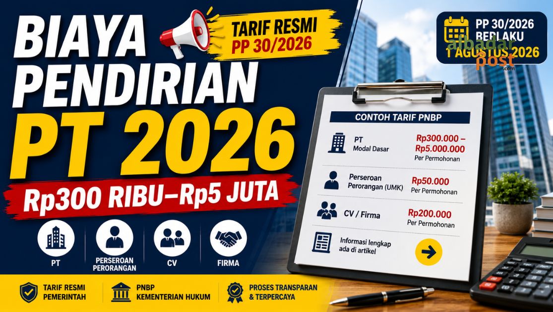 Biaya Pendirian PT 2026