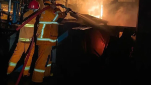kebakaran gudang Singaparna