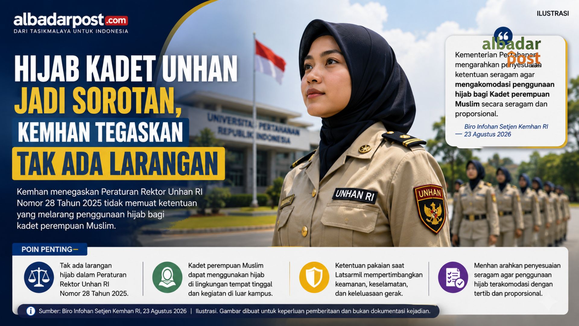 hijab kadet Unhan