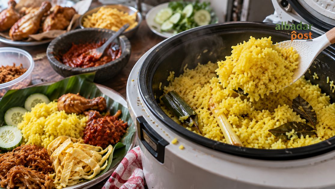 resep nasi kuning rice cooker