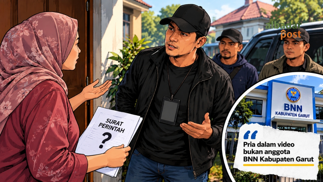 pria mengaku polisi Garut